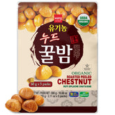 Wang paquete frontal mostrando castañas orgánicas listas para comer y portable