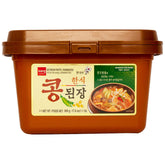 Wang Doenjang frasco frontal mostrando la pasta fermentada y su color intenso