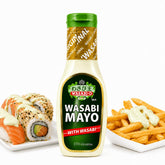 WASABI-O botella frente 6 oz mostrando diseño y conveniencia