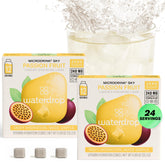 waterdrop MICRODRINK empaque frontal mostrando 24 cubos y beneficios