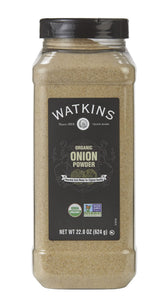 Watkins envase frontal de cebolla en polvo orgánica, ideal para cocina profesional