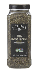 Watkins envase frontal de pimienta negra molida, ideal para suministro