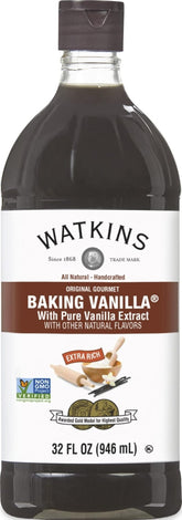 Watkins botella frontal mostrando tamaño generoso y ahorro