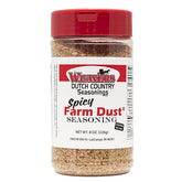 Weaver’s frasco frontal del Spicy Farm Dust mostrando etiqueta y tamaño, realza sabor