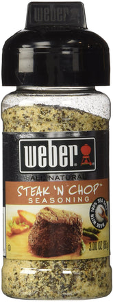 Weber frasco frontal del Steak 'N Chop sazonador, fácil identificación y uso