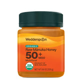 Wedderspoon frasco frontal mostrando etiqueta clara y tamaño