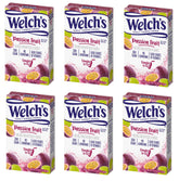 SINGLES TO GO! Welch's vista frontal del empaque mostrando 6 cajas y marca