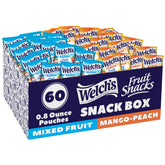 Welch's caja frontal mostrando 60 paquetes, conveniente para abastecer hogares