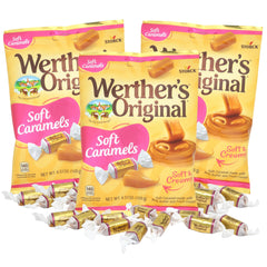Sweetzo Werther's Original frente del paquete mostrando diseño y tamaño