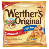 Werther's Original frente del paquete mostrando 12 bolsas, conveniencia para eventos