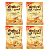 Werther's Original frente del paquete que muestra cuatro bolsas, fácil para compartir