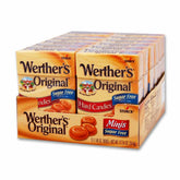 Werther's Original paquete frontal resellable mostrando portabilidad y frescura