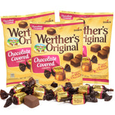 Werther's packaging frontal mostrando bolsitas, ideal para exhibir producto