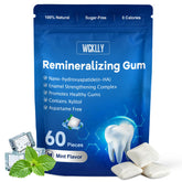 WGKLLY frente del empaque que destaca chicle remineralizante y frescura