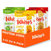 Whisps empaque frontal mostrando variedad y conveniencia