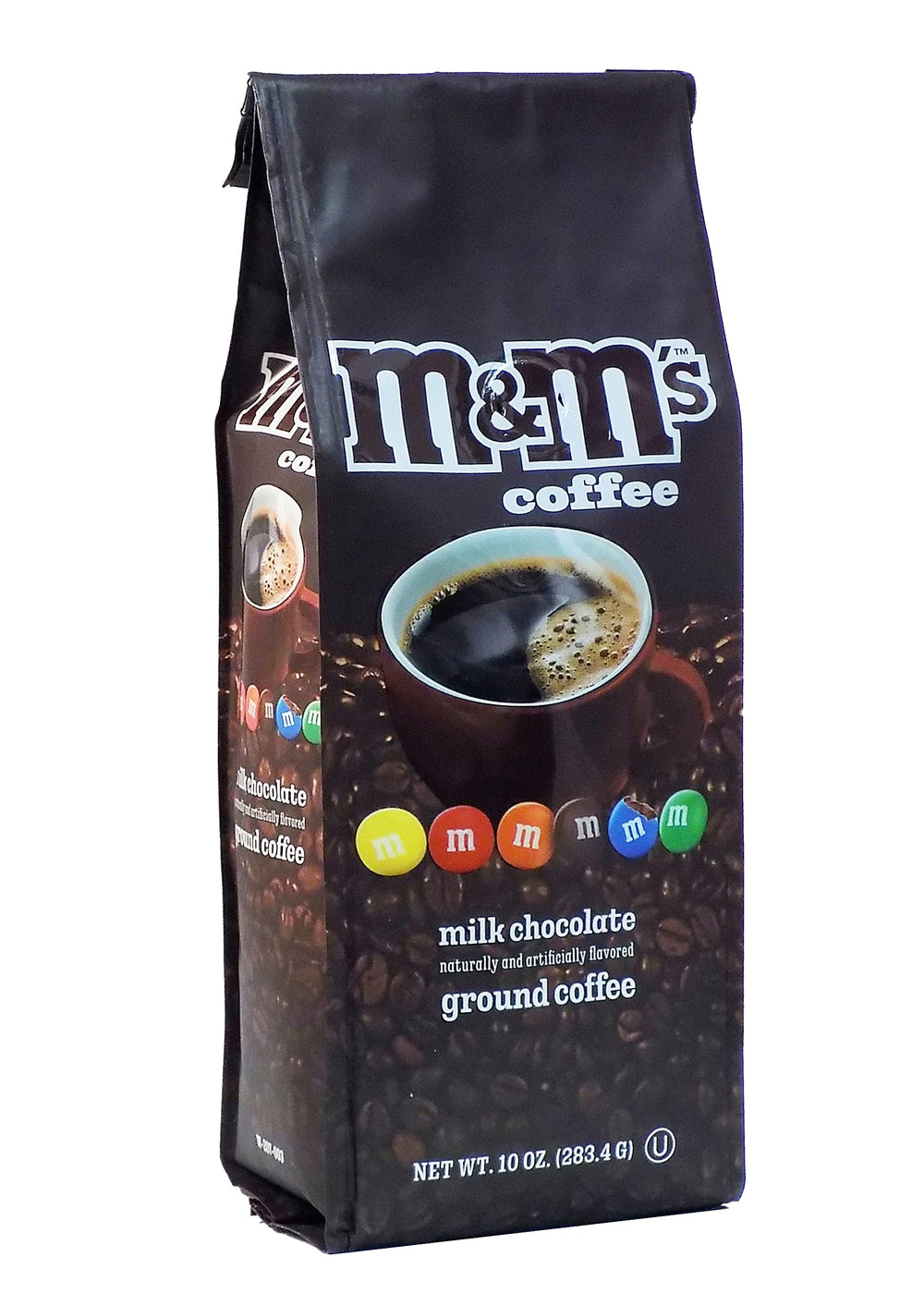 White Coffee vista frontal del empaque mostrando sabor M&M's y aroma tentador