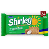 Wibisco Shirley frontal del empaque mostrando pack de 24 y conveniencia