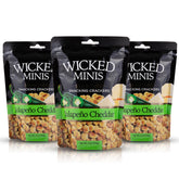 Wicked Mix empaque frontal mostrando sabor jalapeño cheddar y etiqueta clara