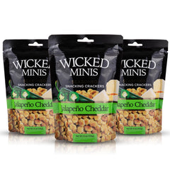 Wicked Mix empaque frontal mostrando sabor jalapeño cheddar y etiqueta clara