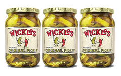 Wickles jarra frontal muestra crujiente y sabor intenso