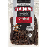 Wild Bill's paquete frontal 16 oz mostrando valor y sabor ahumado