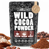 Wild Foods empaque frontal mostrando cacao orgánico y beneficios