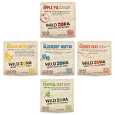 Wild Zora empaque frontal mostrando variedad y beneficios