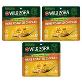 Wild Zora empaque frontal del bowl mostrando ingredientes y marca, conveniencia instantánea