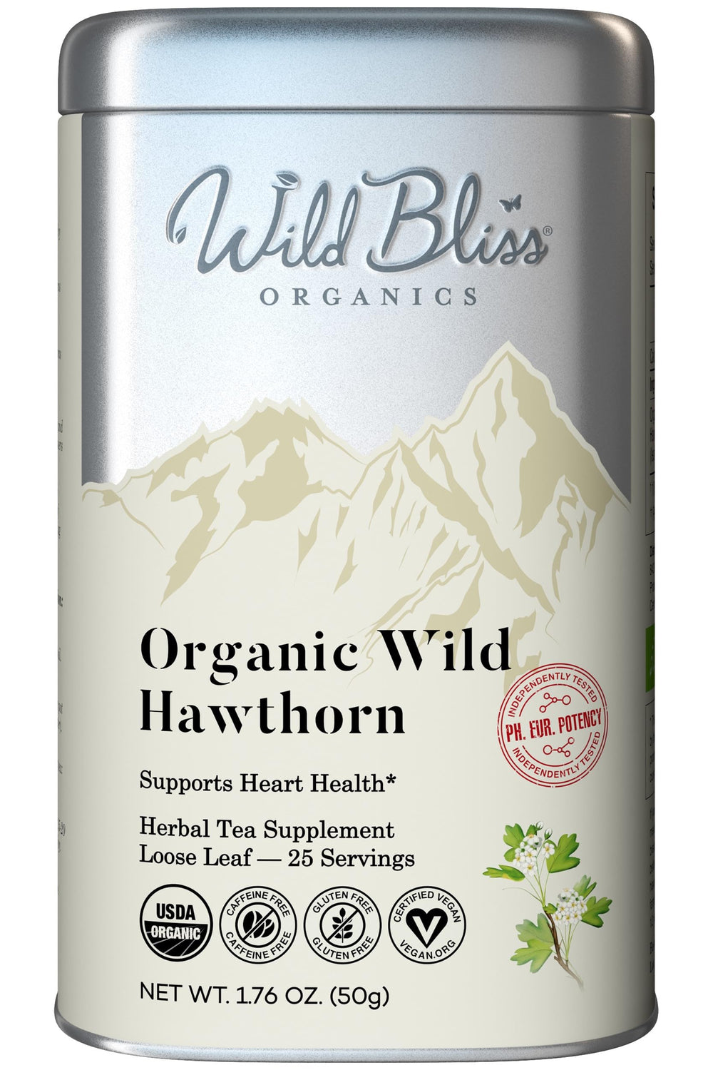 Wild Bliss frente del empaque mostrando 1.76 oz y origen