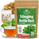 WILDFIELD HERBS caja frontal mostrando 30 bolsas y frescura garantizada