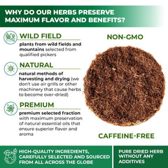 WILDFIELD HERBS detalle del sello hermético que conserva frescura