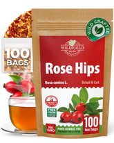 WILDFIELD HERBS empaque frontal mostrando caja de 100 bolsitas y claridad del producto