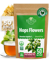 WILDFIELD HERBS frente del empaque mostrando 50 bolsas y frescura