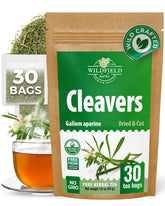 WILDFIELD HERBS empaque frontal mostrando 30 bolsitas y etiquetas claras