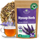 WILDFIELD HERBS paquete frontal de hisopo seco, conserva aroma