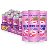wildwonder lata frontal Raspberry Lychee mostrando diseño y sabor