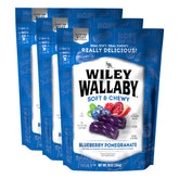WILEY WALLABY frente del empaque mostrando bolsas resellables y atractivo visual