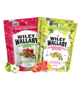 WILEY WALLABY frente del empaque mostrando variedad y conveniencia