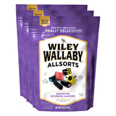 WILEY WALLABY frente del paquete Allsorts mostrando diseño y tamaño práctico