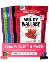WILEY WALLABY empaque frontal mostrando mezcla y cierre resellable, fácil llevar