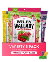 WILEY WALLABY vista frontal del paquete surtido muestra variedad y conveniencia