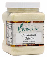 WinCrest gelatina neutra envase frontal mostrando tamaño y marca, solución económica