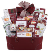 Wine Country Gift Baskets cesta frontal elegante lista para regalar