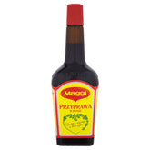 Winiary Maggi botella frontal con etiqueta clara y gran formato para ahorro