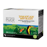 Wolfgang Puck caja frontal Jamaican Me Crazy mostrando diseño y beneficio tropical