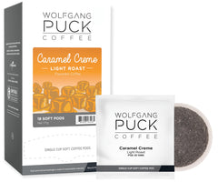 Wolfgang Puck cápsula soft pod detalle de textura que facilita extracción perfecta