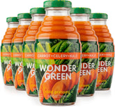 Wonder Green vista frontal del pack de seis botellas, práctico para llevar
