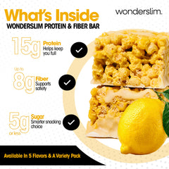 Wonderslim barrita en mano para comparar tamaño y porción práctica