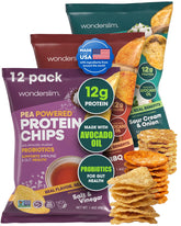 Wonderslim vista frontal del pack de 12 unidades, conveniente para llevar