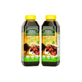 World Harbors frontal de dos botellas jerk, presentación práctica y sabor listo